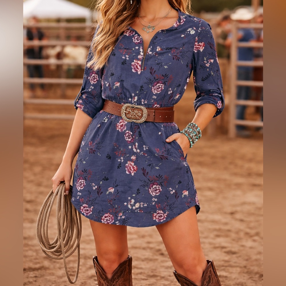 Rue21 Navy Floral Mini Dress